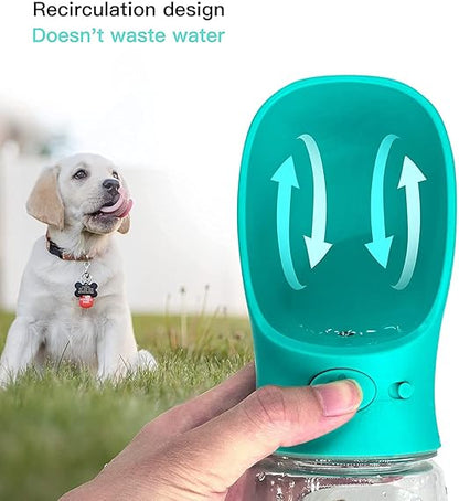 Pet Bowl Cap Water Bottle | Leak Proof | Lightweight | Water Dispenser for Pets | Ideal for Travel, Hiking, and Walking (350ml)