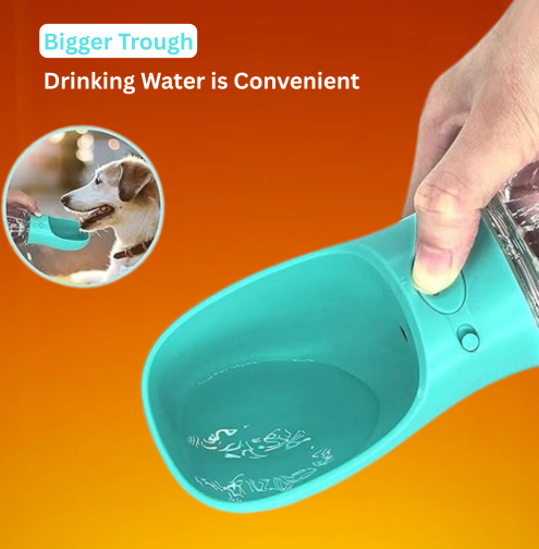 Pet Bowl Cap Water Bottle | Leak Proof | Lightweight | Water Dispenser for Pets | Ideal for Travel, Hiking, and Walking (350ml)